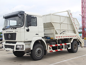 Swept-body Refuse Collector / SHACMAN F2000 Swing Arm Garbage Truck