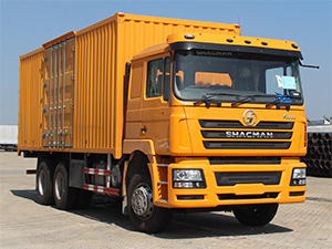 Steel Box Cargo Truck / SHACMAN F3000 6*4 heavy duty cargo truck